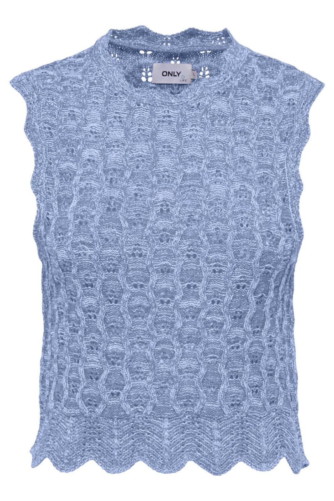 Only - Onlluna Life Sl O-Neck Tank Knt - 4464322 Light Blue