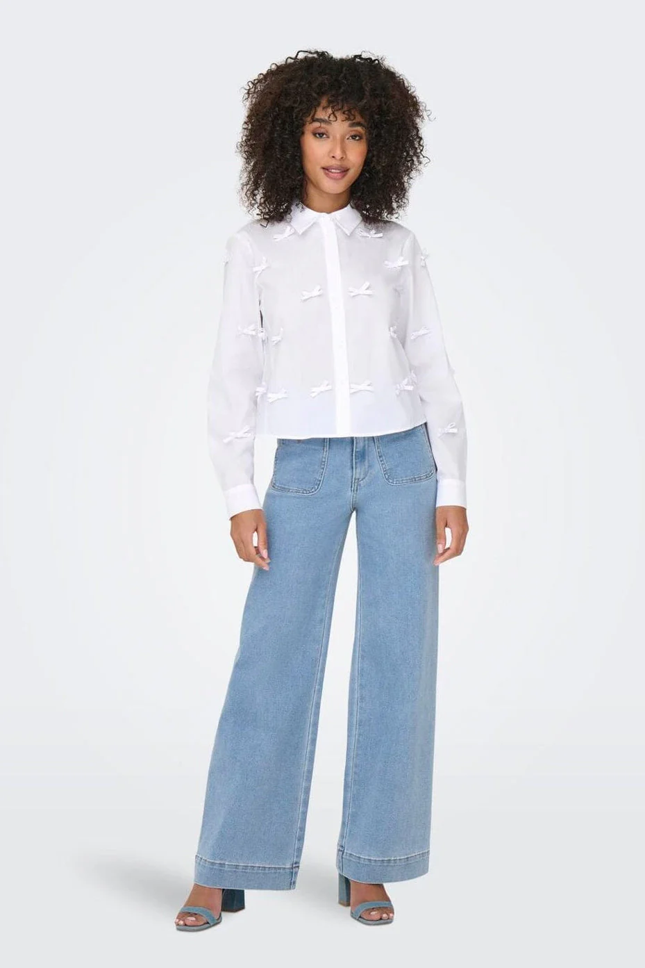 Only - Onlmadeline Wd Pocket Gua221 - 4845104 Light Blue Denim - Image 3