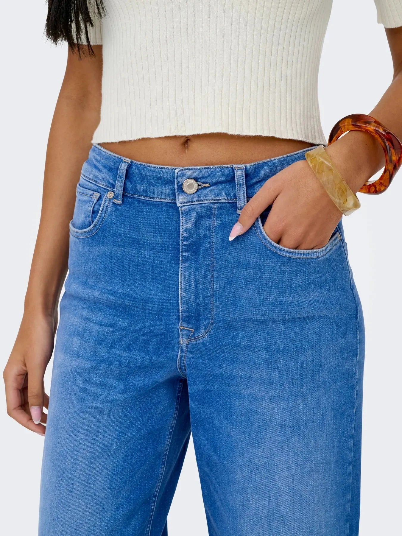 Only - Onlmadison Blush Wide Rea262 - 4902991 Special Bright Blue Denim - Image 6