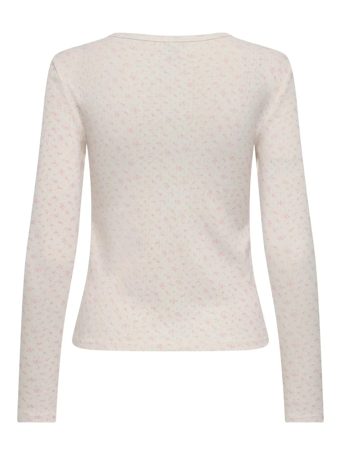 Only - Onlmadison L/S O-Neck Top - 4969690 Cloud Dancer Gry Flower Romance Rose - Image 2