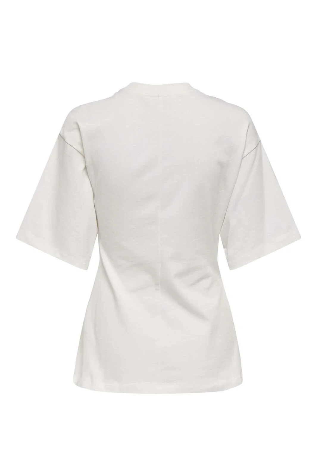Only - Onlmarie Life 2/4 O-Neck Top Box - 4953287 Cloud Dancer Silver Button - Image 2
