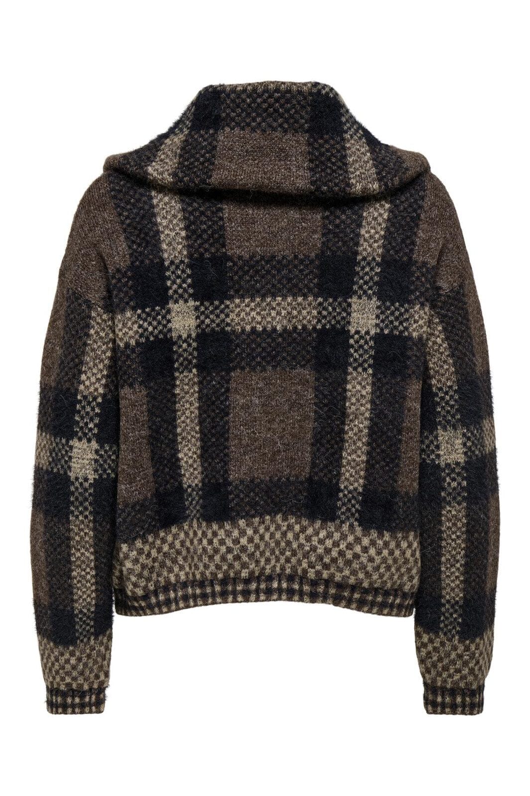 Only - Onlmaroon Ls Zip Collar Cardigan Knt - 4928995 Black Chocolate Martini/Biscotti/Mel - Image 3