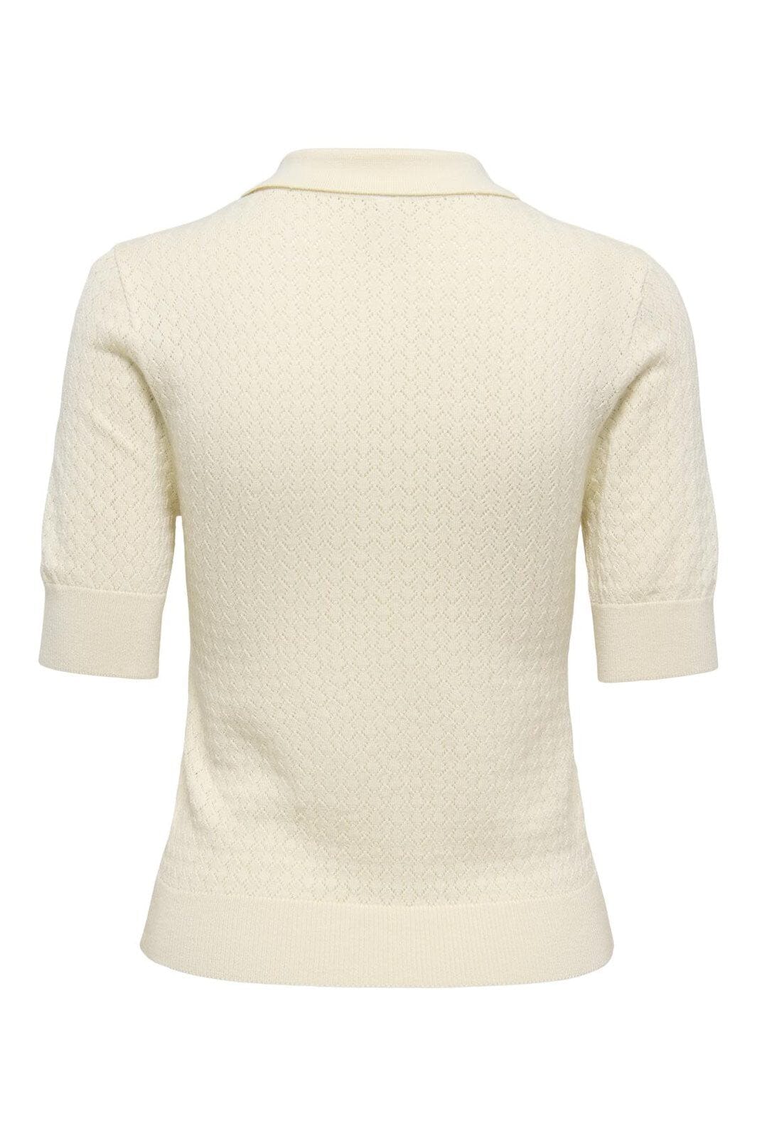 Only - Onlmeddi Life Ss Structure Polo Cc Knt - 4981786 Birch Dtm Button/Needledrop - Image 3