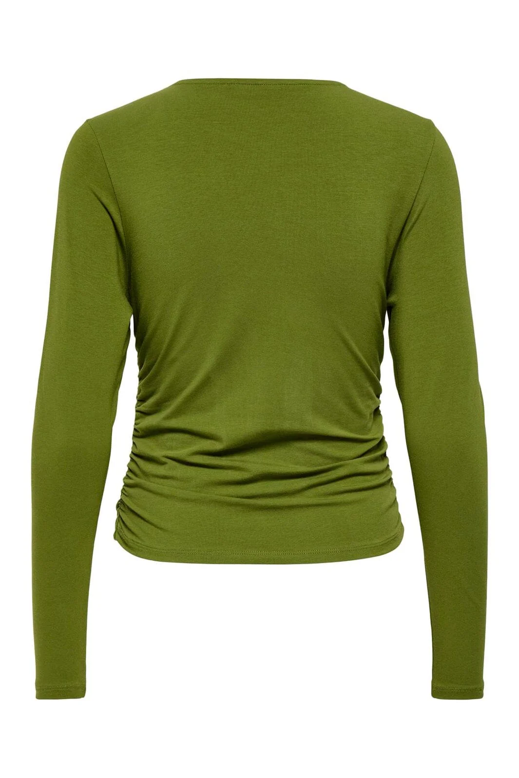 Only - Onlmira Life L/S Ruching Top - 5087695 Avocado - Image 2
