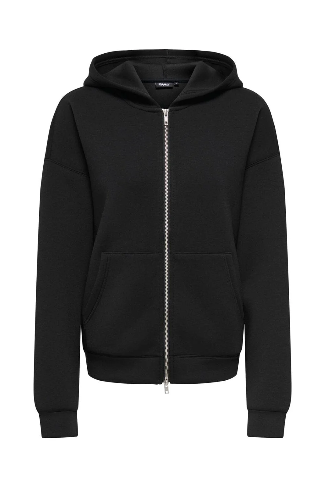 Only - Onlnaomi L/S Two-Way Zip Hoodie Swt - 5112666 Black - Image 4