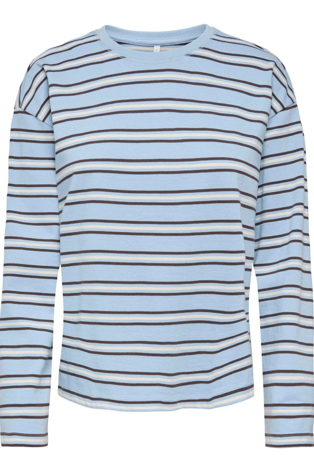Only - Onlnew Soph L/S O-Neck Top Box - 5094616 Soft Chambray Black Coffee + Birch (Ane) - Image 2