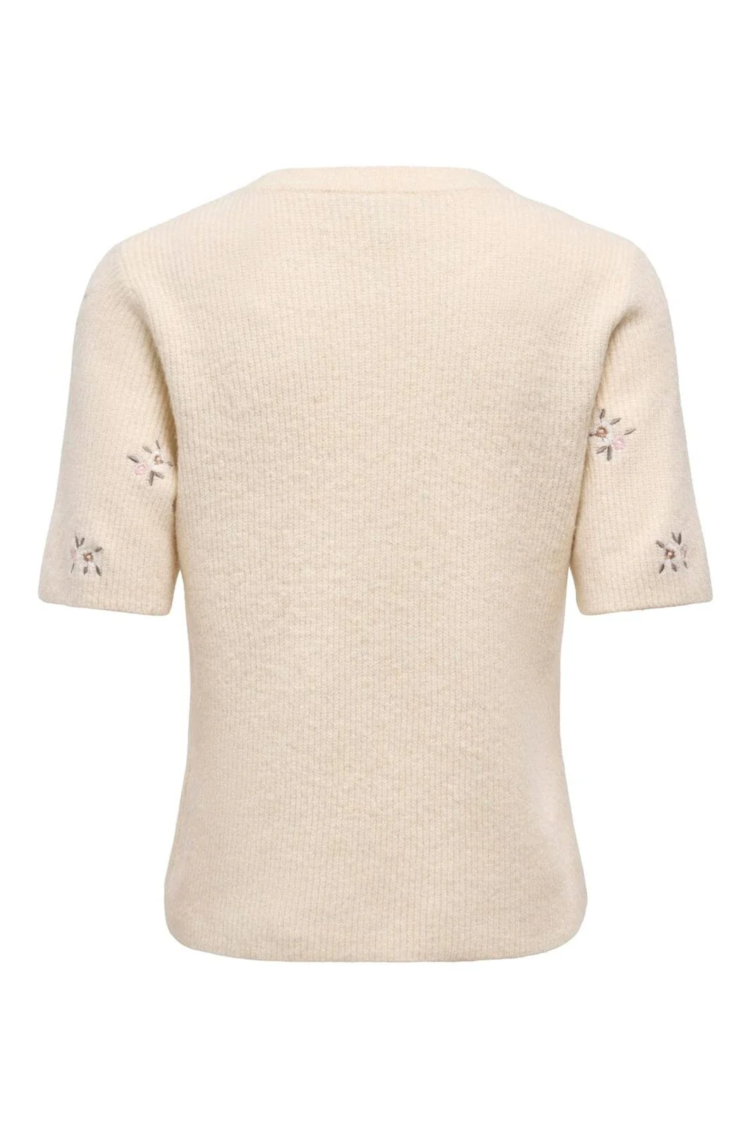 Only - Onlolivia 2/4 O-Neck Embroidery Knt - 5088343 Birch Flower Embroidery - Image 2