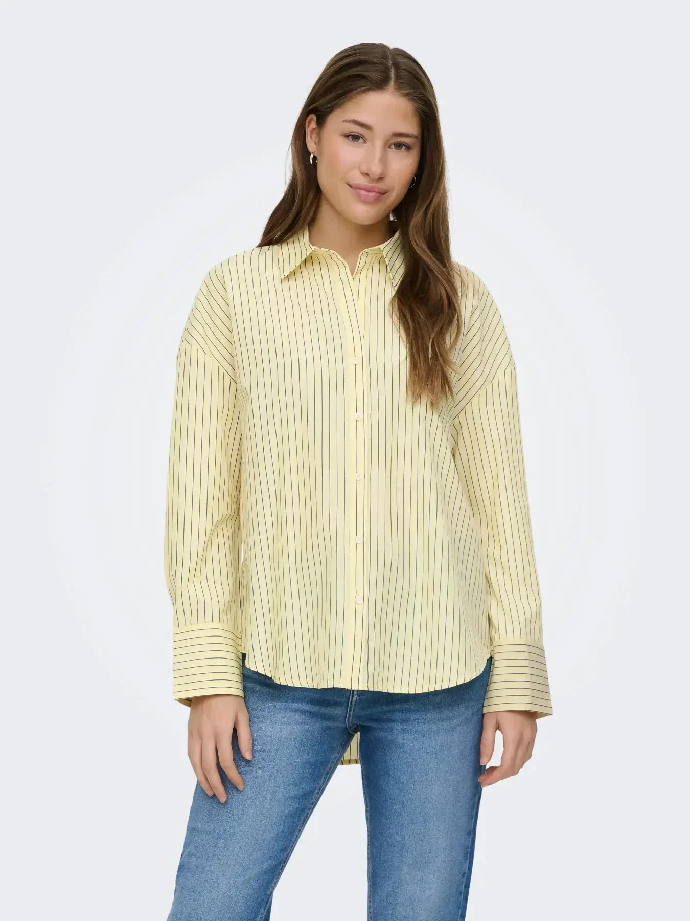 Only - Onloregon Alva Ls Reg Shirt - 4950345 Sunlight Black - Image 3