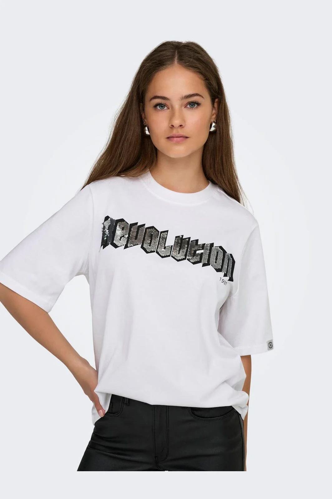 Only - Onlpuri Life S/S Top Box Pri - 4955265 Bright White Revolution + Label Puri Thunder - Image 6
