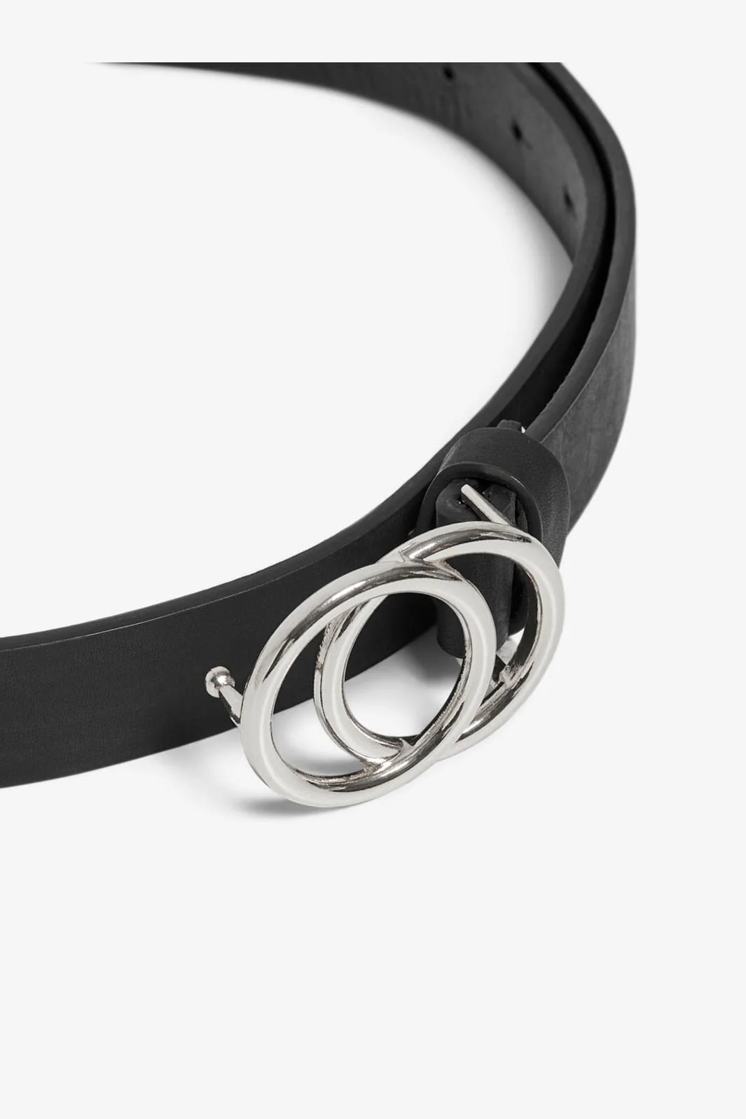 Only - Onlrasmi Faux Leather Jeans Belt - 3310096 Black Black/ Shiny Silver Buckle - Image 2