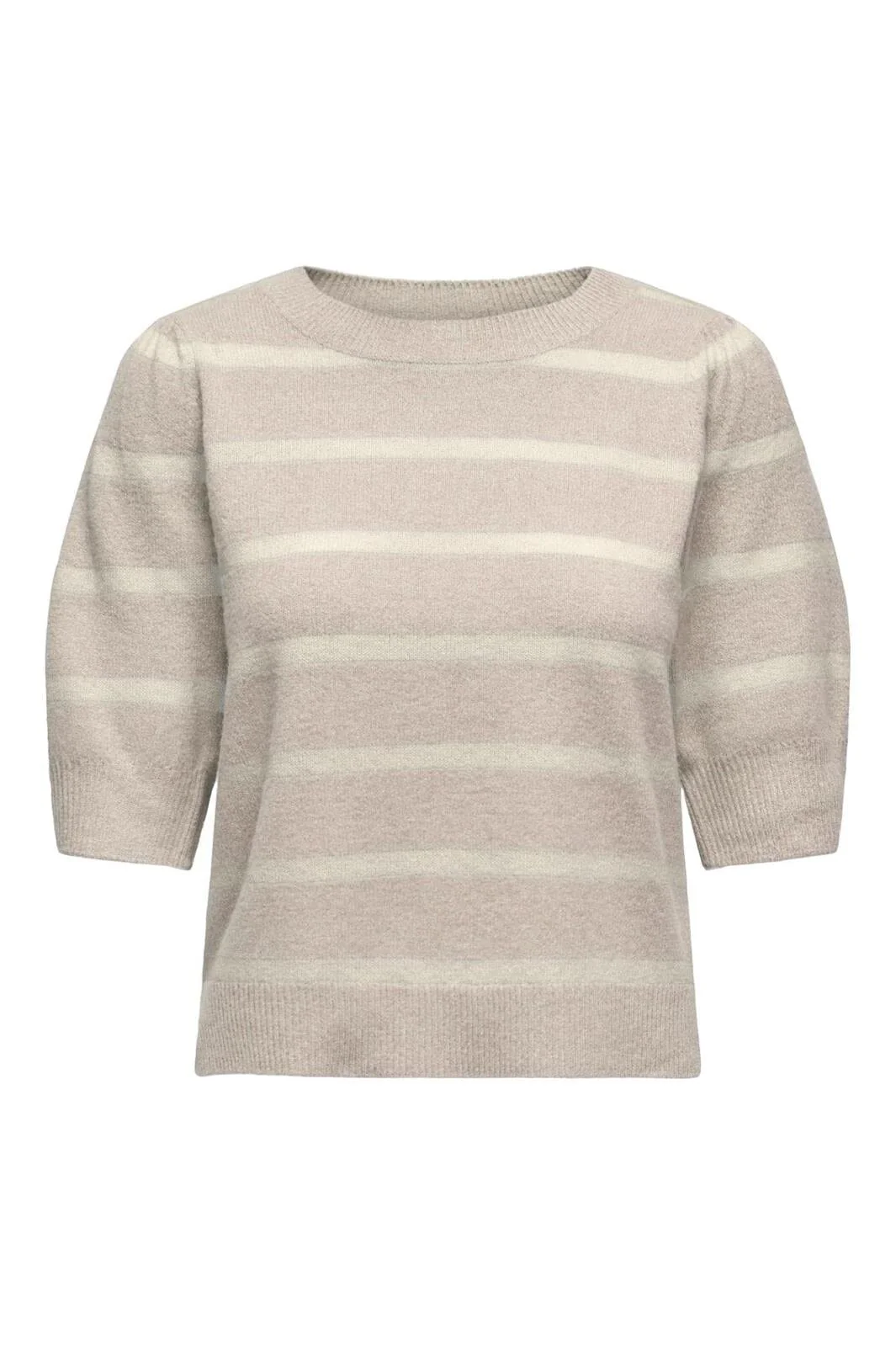 Only - Onlrica Life 2/4 Pullover Knt - 4723819 Humus Mel W/ Birch Mel (Lea)