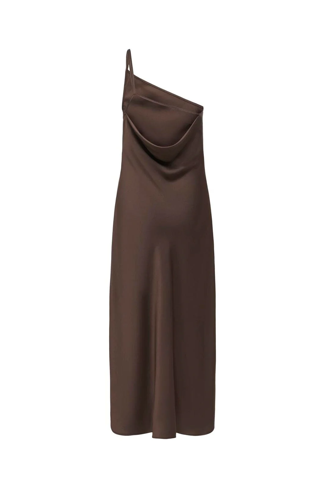 Only - Onlskye Chigo One Shoulder Dress - 5102292 Chocolate Brown - Image 2