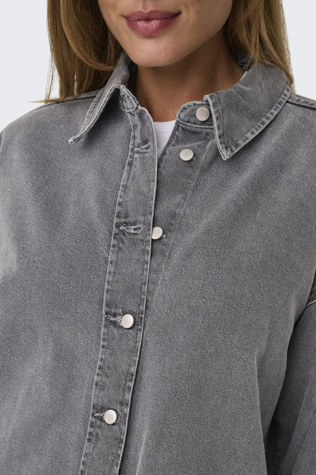 Only - Onlsophie L/S Oversized Jkt Sik - 4669953 Medium Grey Denim - Image 6