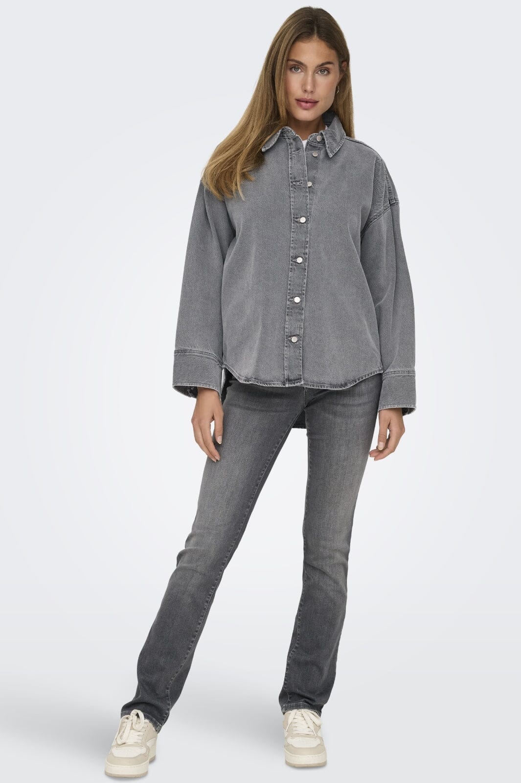 Only - Onlsophie L/S Oversized Jkt Sik - 4669953 Medium Grey Denim - Image 7