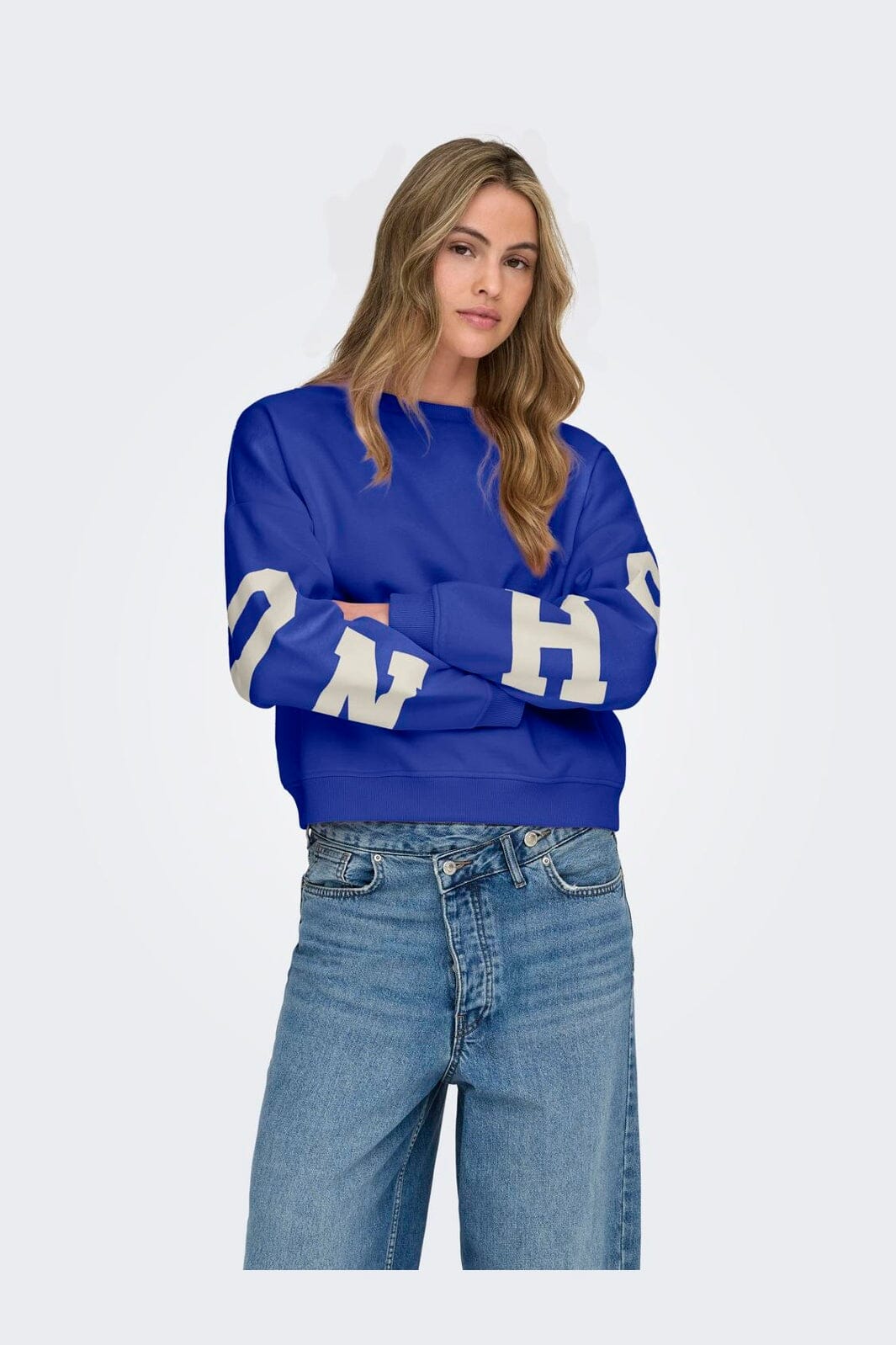 Only - Onlsweat L/S Back/Sleeve Print Swt - 4845924 Surf The Web Birch Houston Print - Image 3