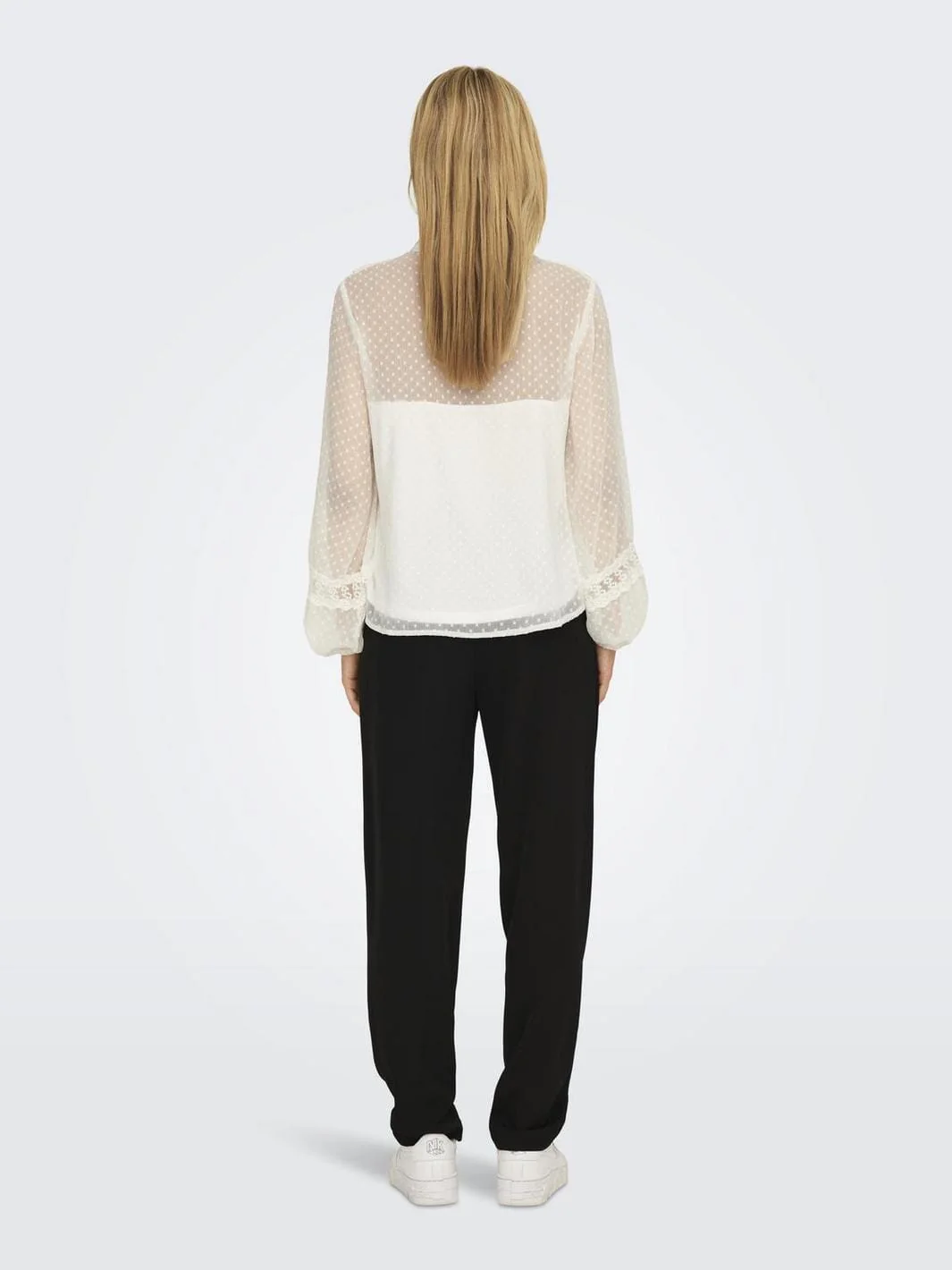 Only - Onltessa Eliza Ls Top - 4314185 Cloud Dancer - Image 3