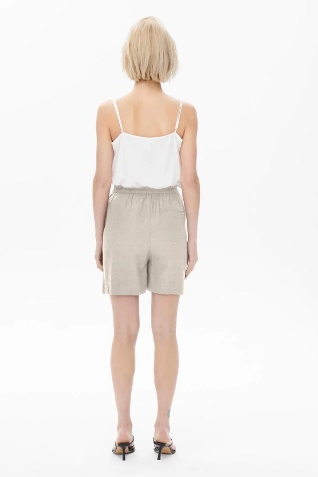 Only - Onltokyo Linen Blend Shorts - 3996912 Moonbeam - Image 3