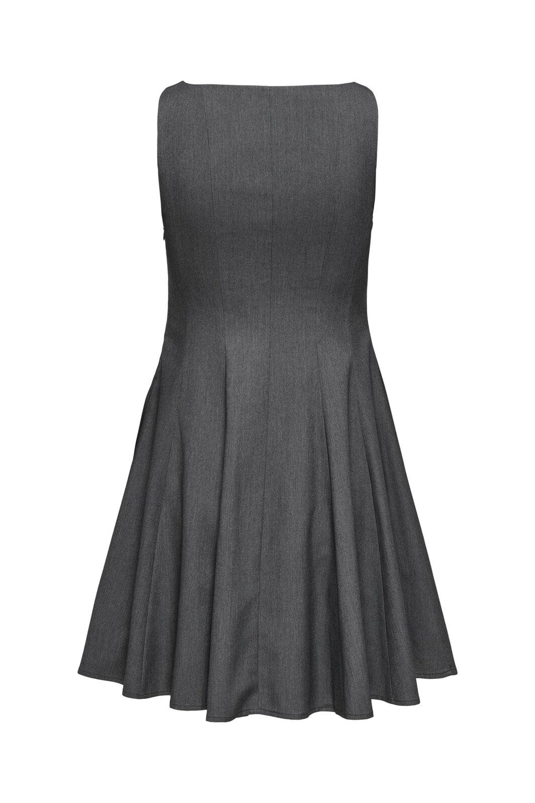 Only - Onlunita Life S/L Peplum Dress Tlr Ox - 4978189 Dark Grey Melange - Image 2