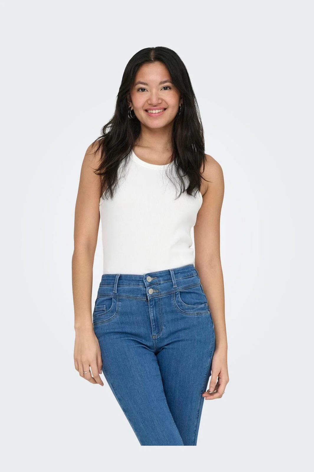 Only - Onlval 2-Way Tank Top - 5043199 Cloud Dancer - Image 2