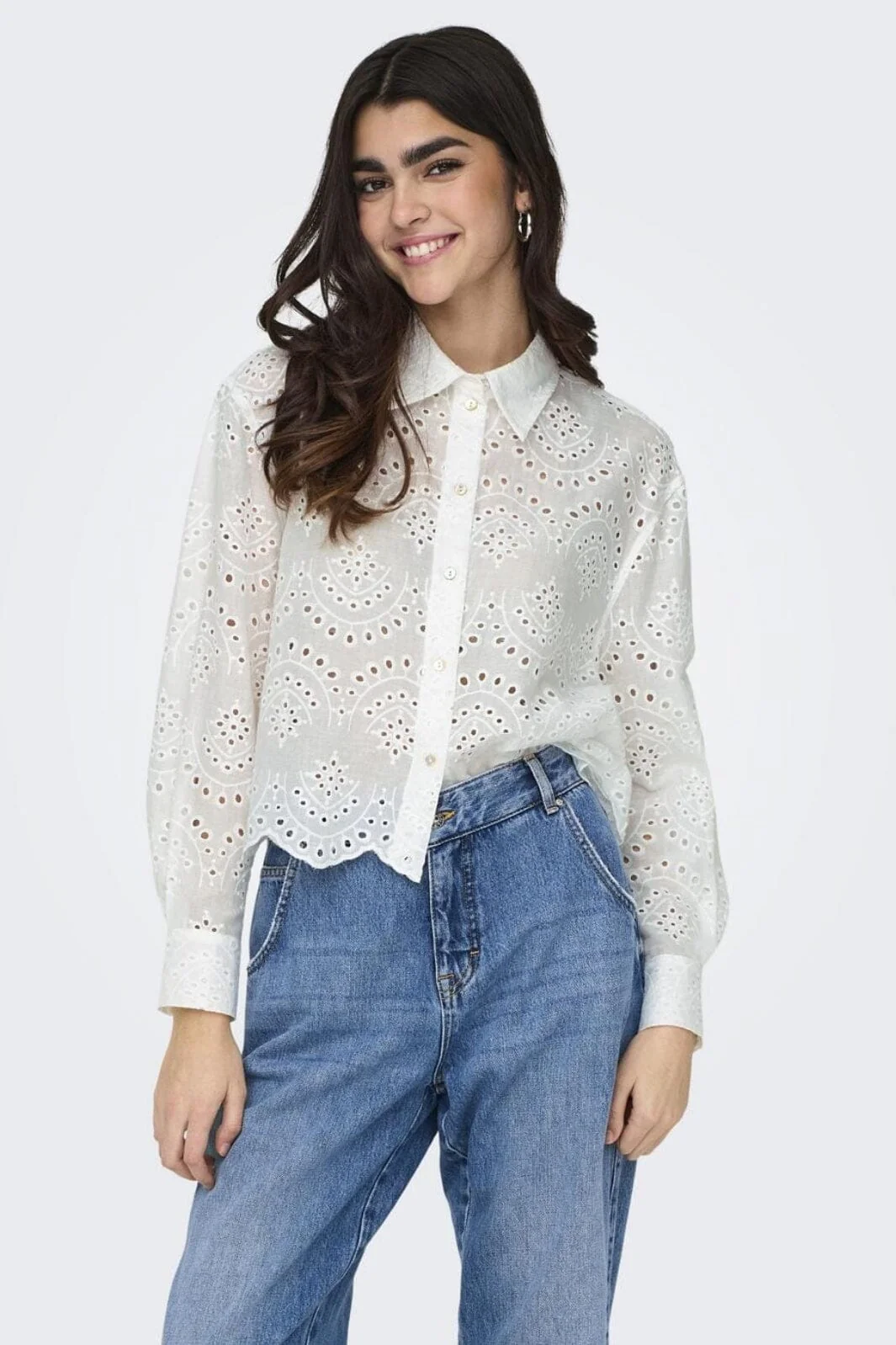Only - Onlvalais L/S Shirt - 3996101 Cloud Dancer - Image 2