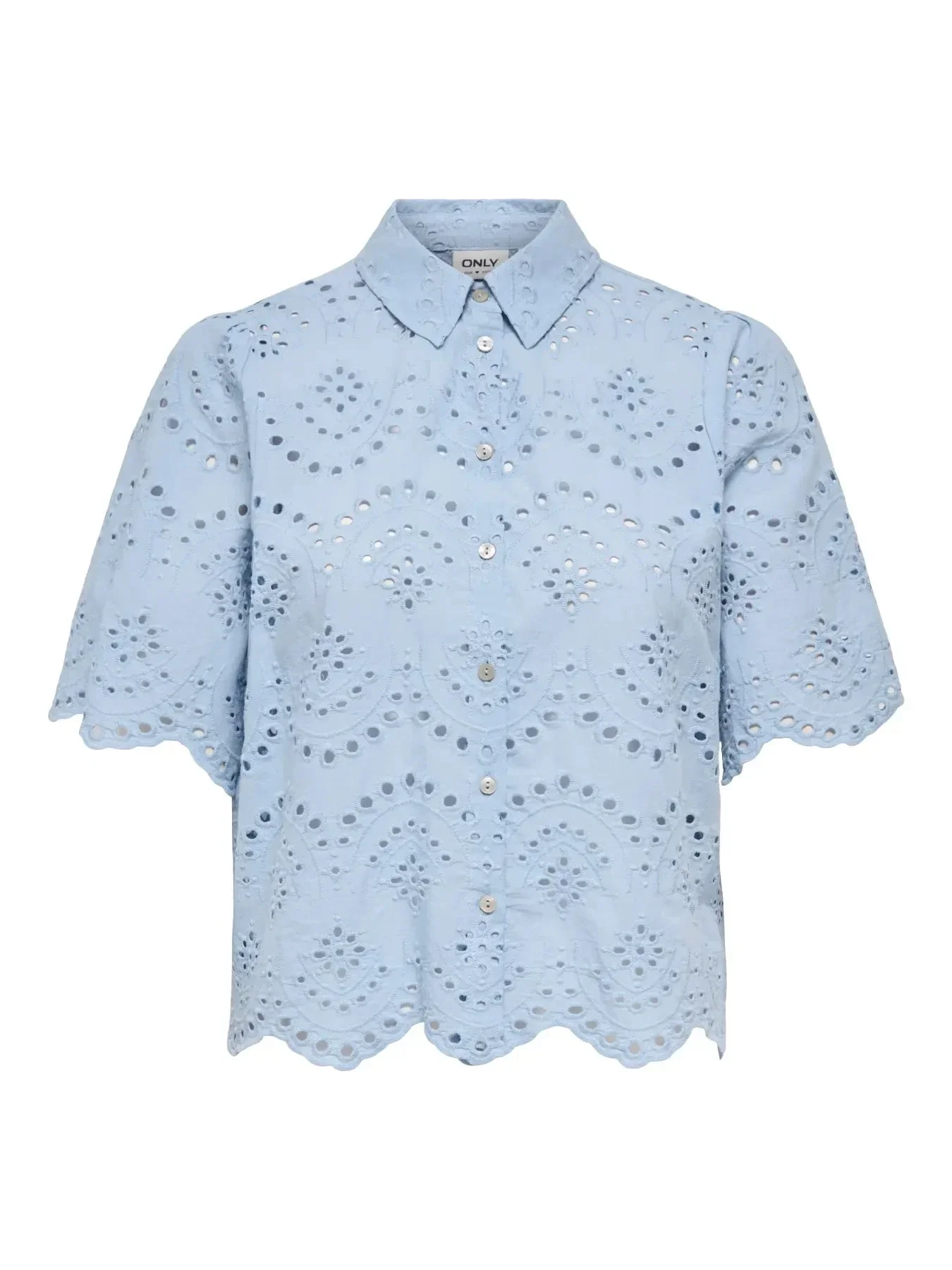 Only - Onlvalais S/S Shirt - 5029325 Cashmere Blue - Image 2
