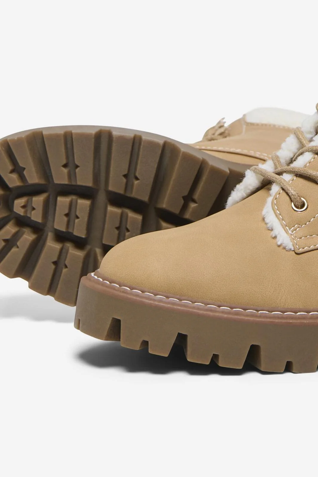 Only Shoes - Onlbetty-11 Warm Lace Up - 4844435 New Wheat - Image 4