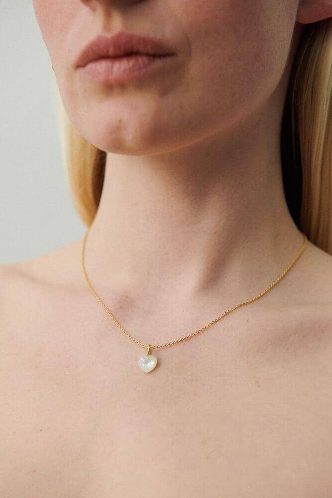 Pernille Corydon - Ocean Heart Necklace n-387-gp -