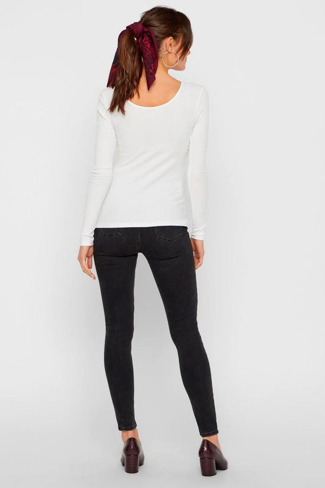 Pieces - PcKitte LS Top - Bright White - Image 4