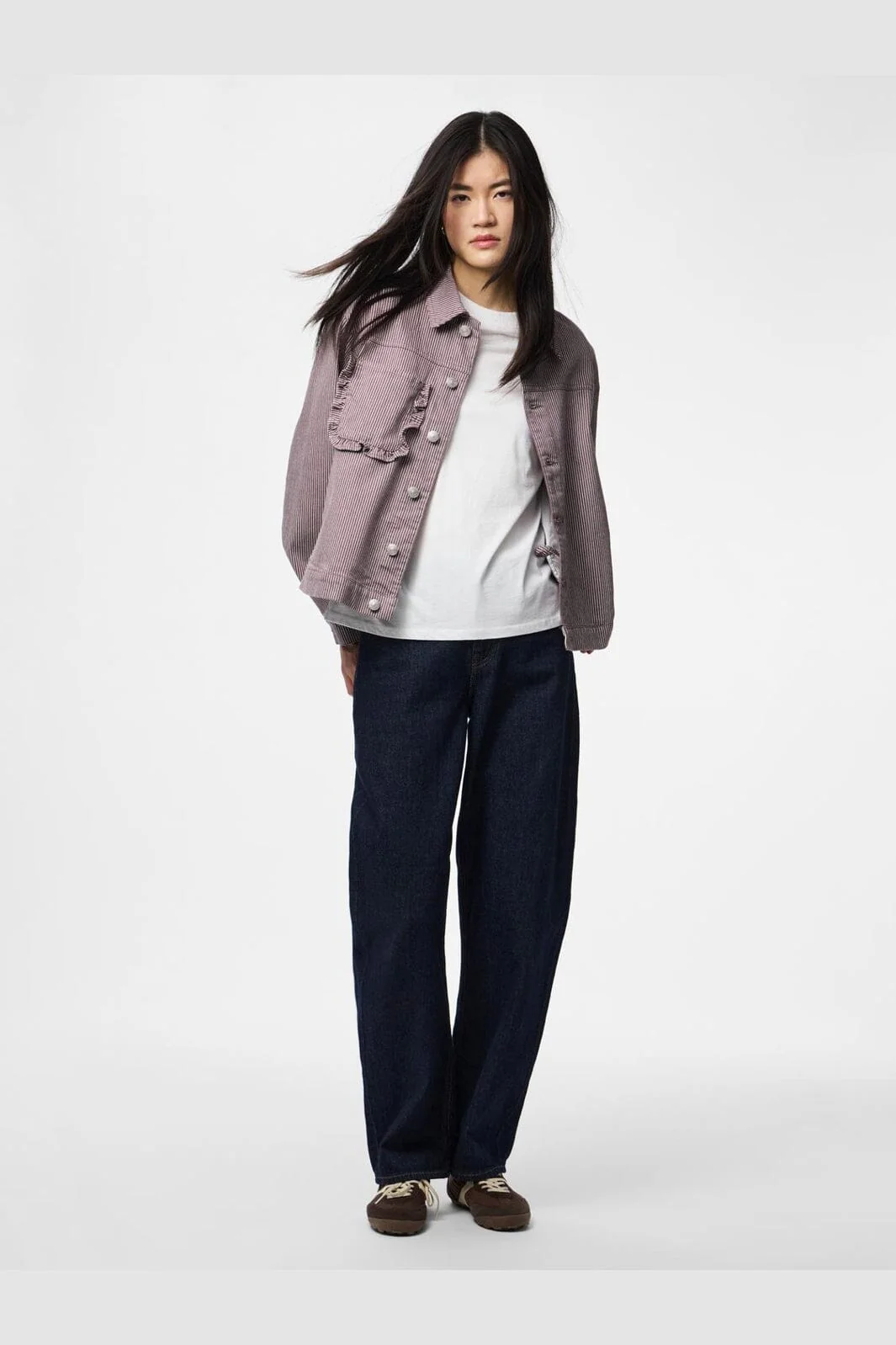 Pieces - Pcbillo Ls Denim Jacket - 4972496 Sparrow Cloud Dancer - Image 2