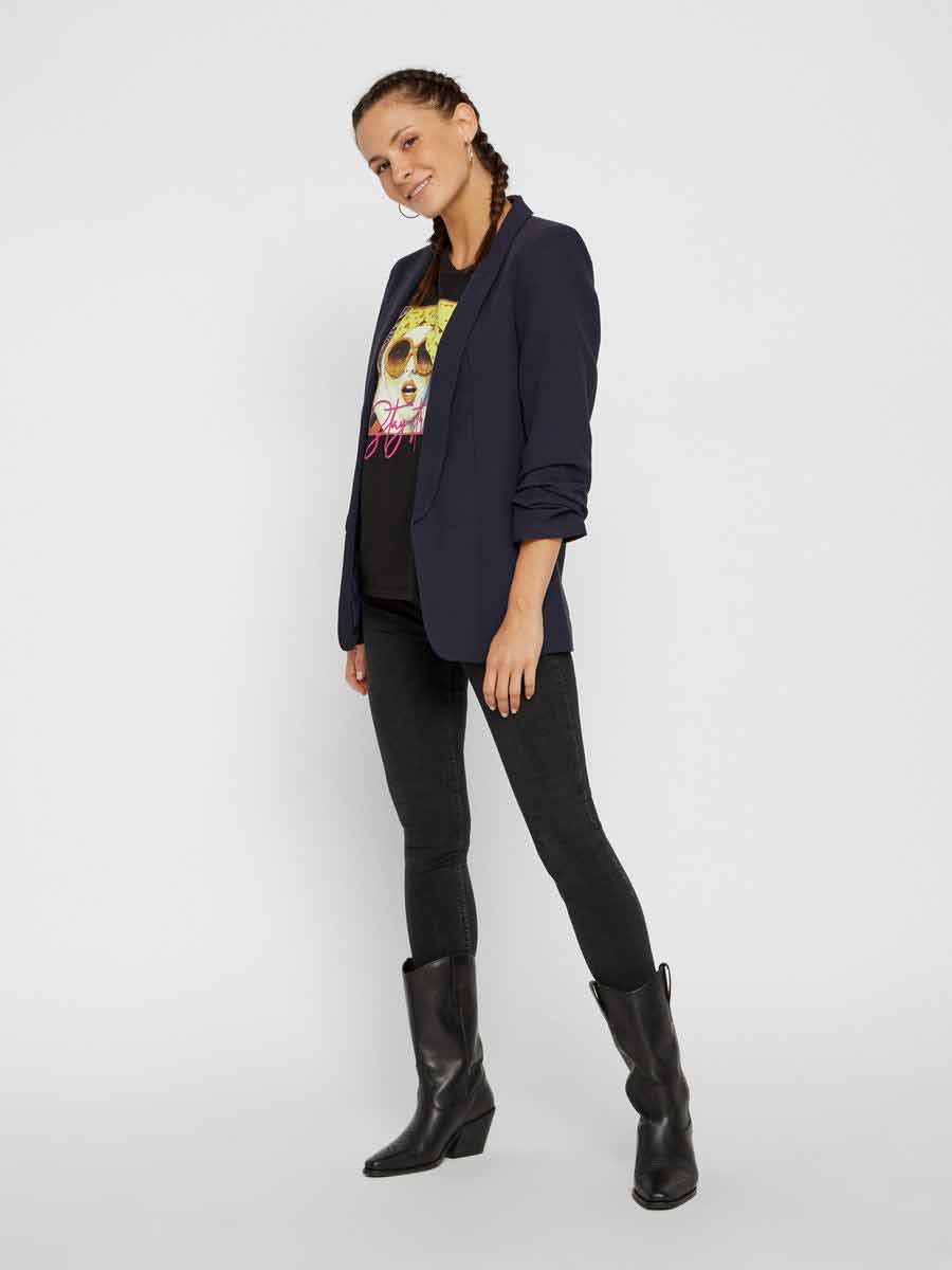 Pieces - Pcbosella 3/4 Blazer - Night Sky - Image 4