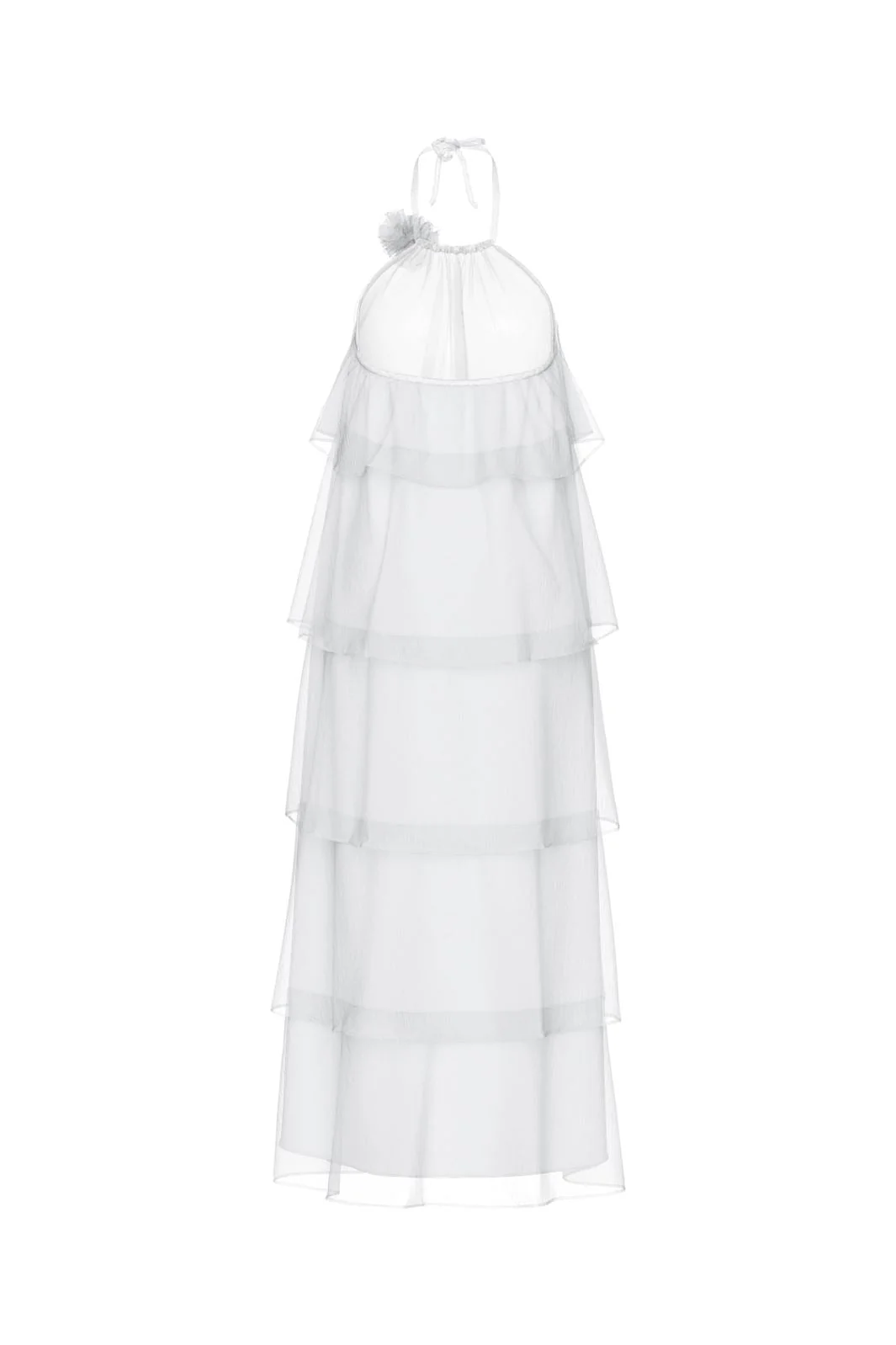 Pieces - Pcclara Sl Long Layred Dress Kca - 4785294 Bright White - Image 2