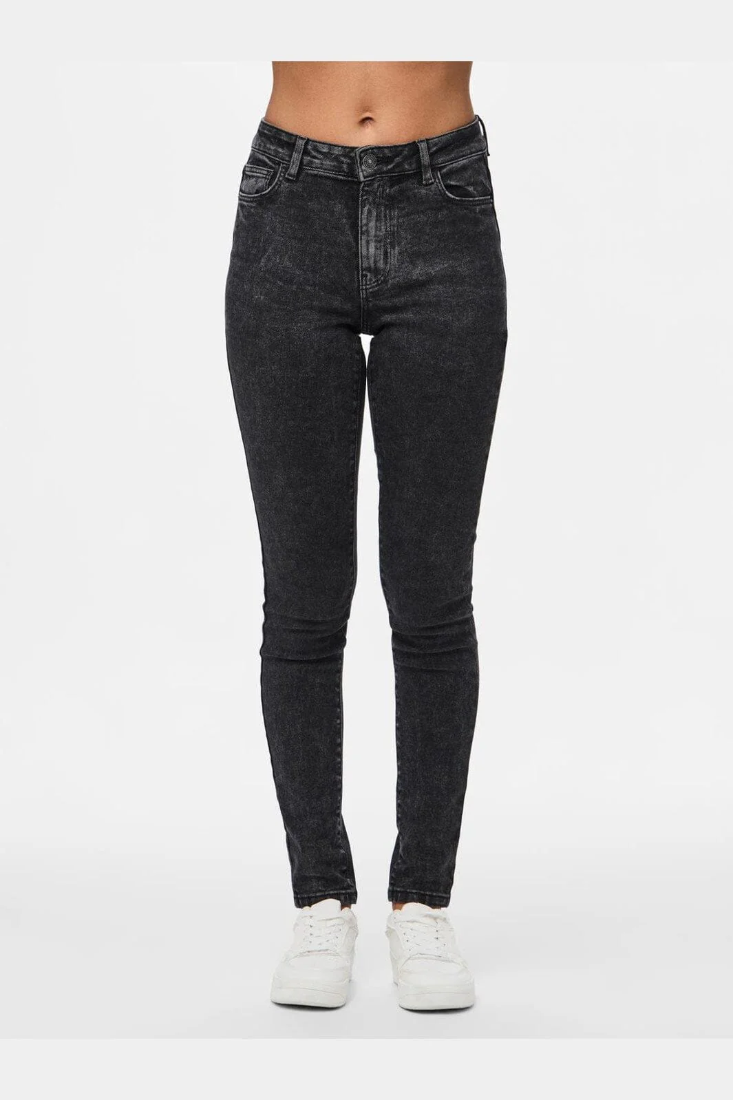 Pieces - Pcdana Skinny Jeans Dg202 - 4591480 Dark Grey Denim - Image 4