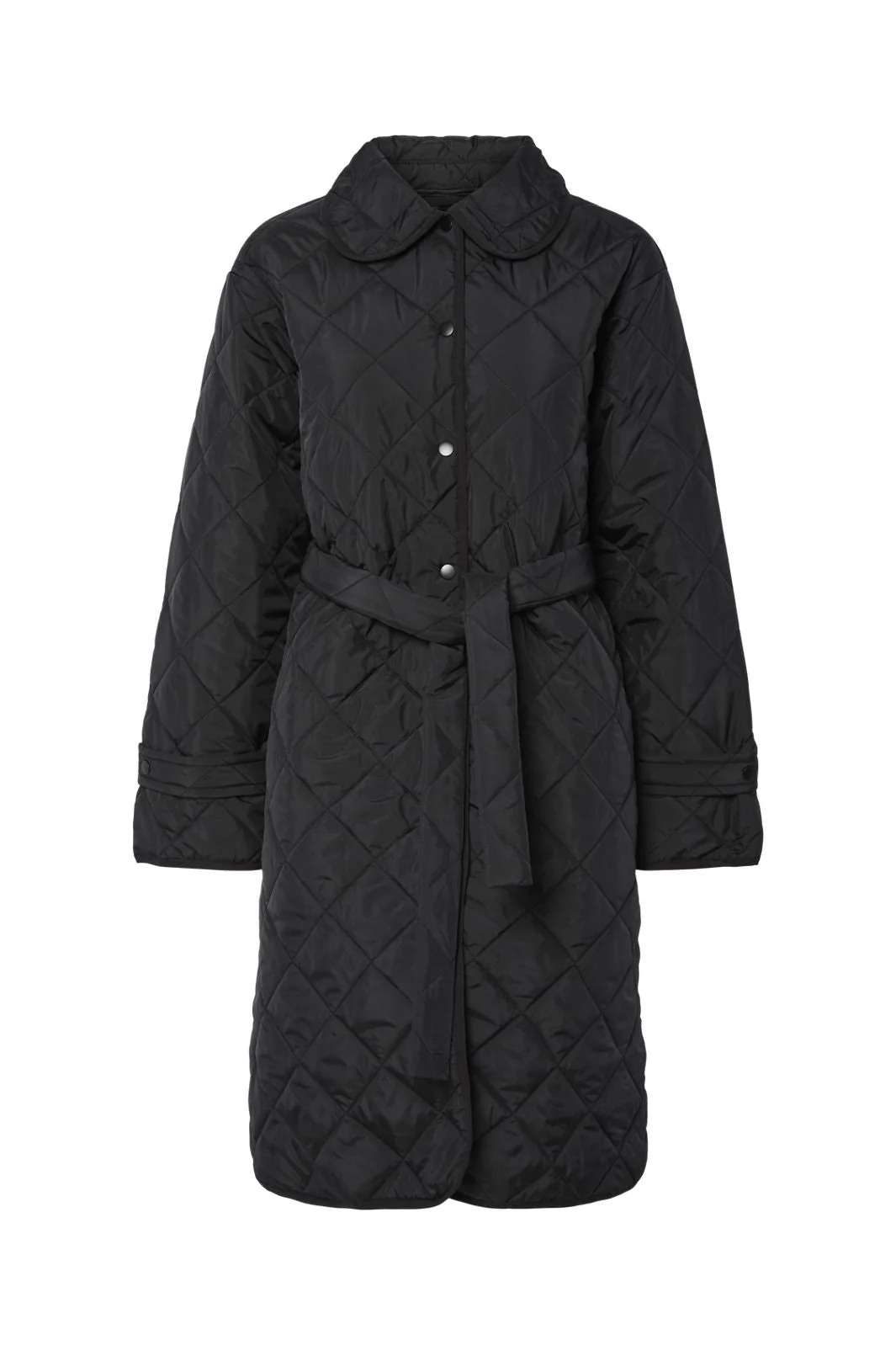 Pieces - Pcemily Long Quilted Jacket - 4807781 Black - Image 6