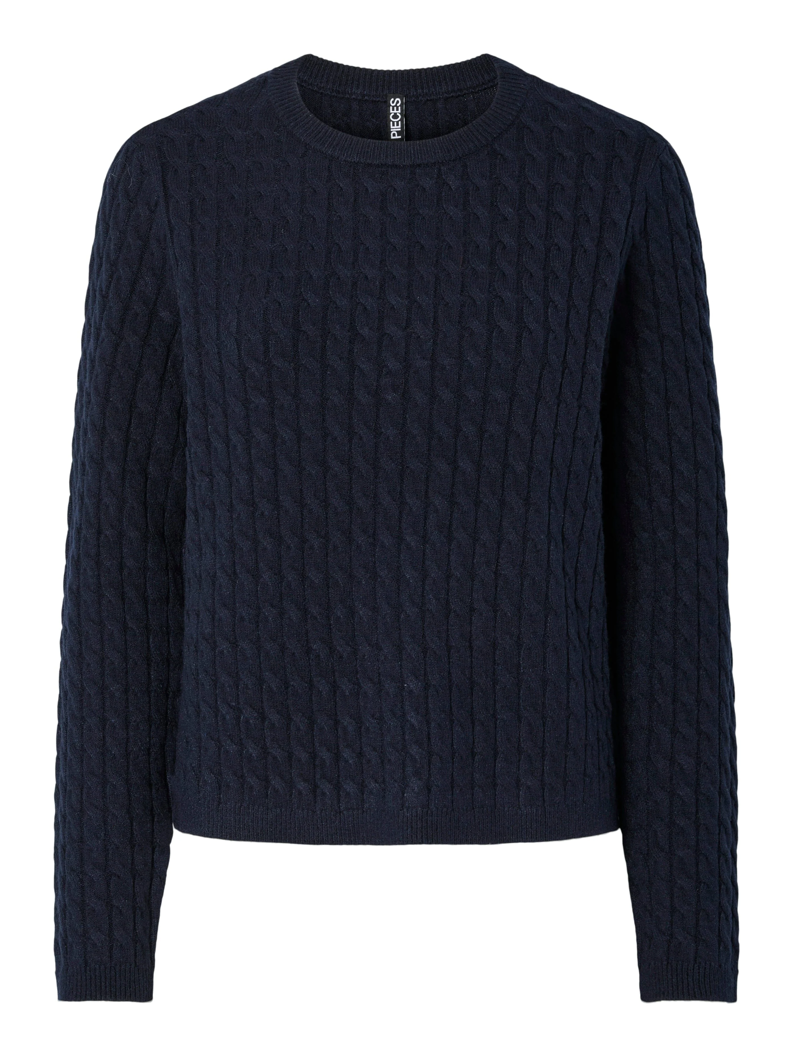 Pieces - Pcfia Ls Cable Knit - 4802310 Maritime Blue