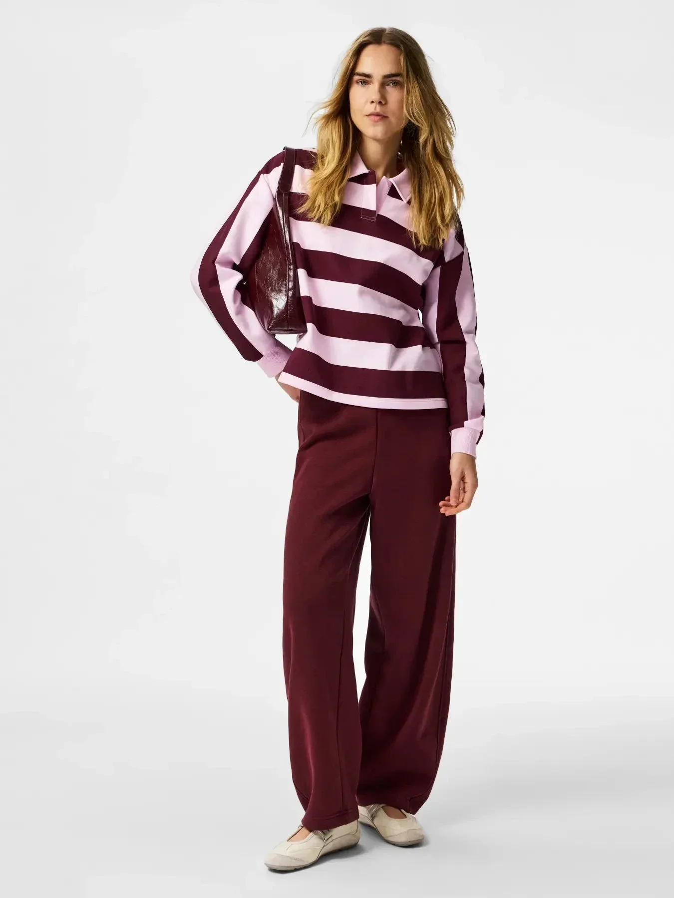 Pieces - Pcfilucca Barrel Pants - 5080301 Tawny Port - Image 3