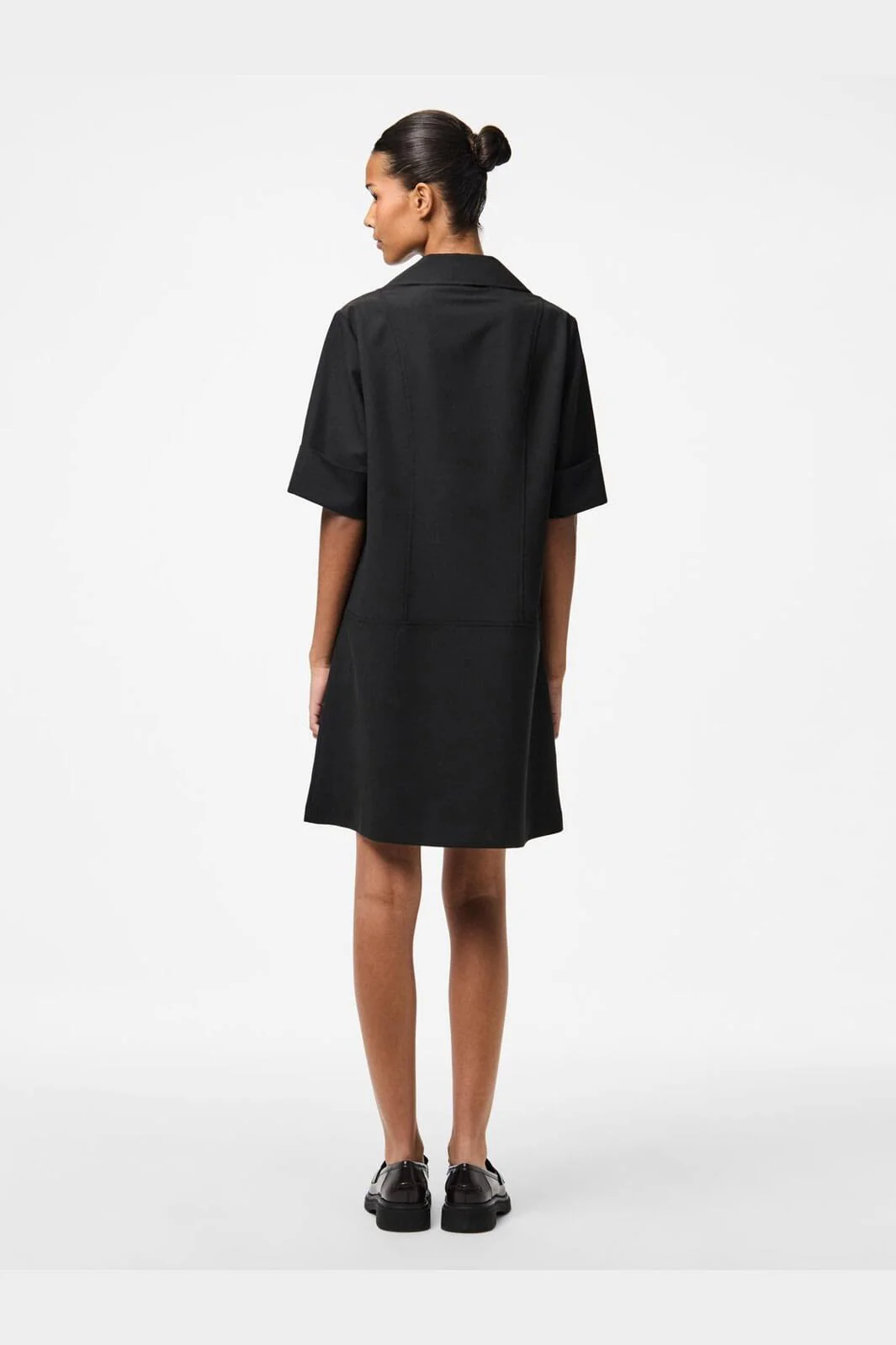 Pieces - Pcfrida Ss V-Neck Dress Fsy - 4860536 Black - Image 6