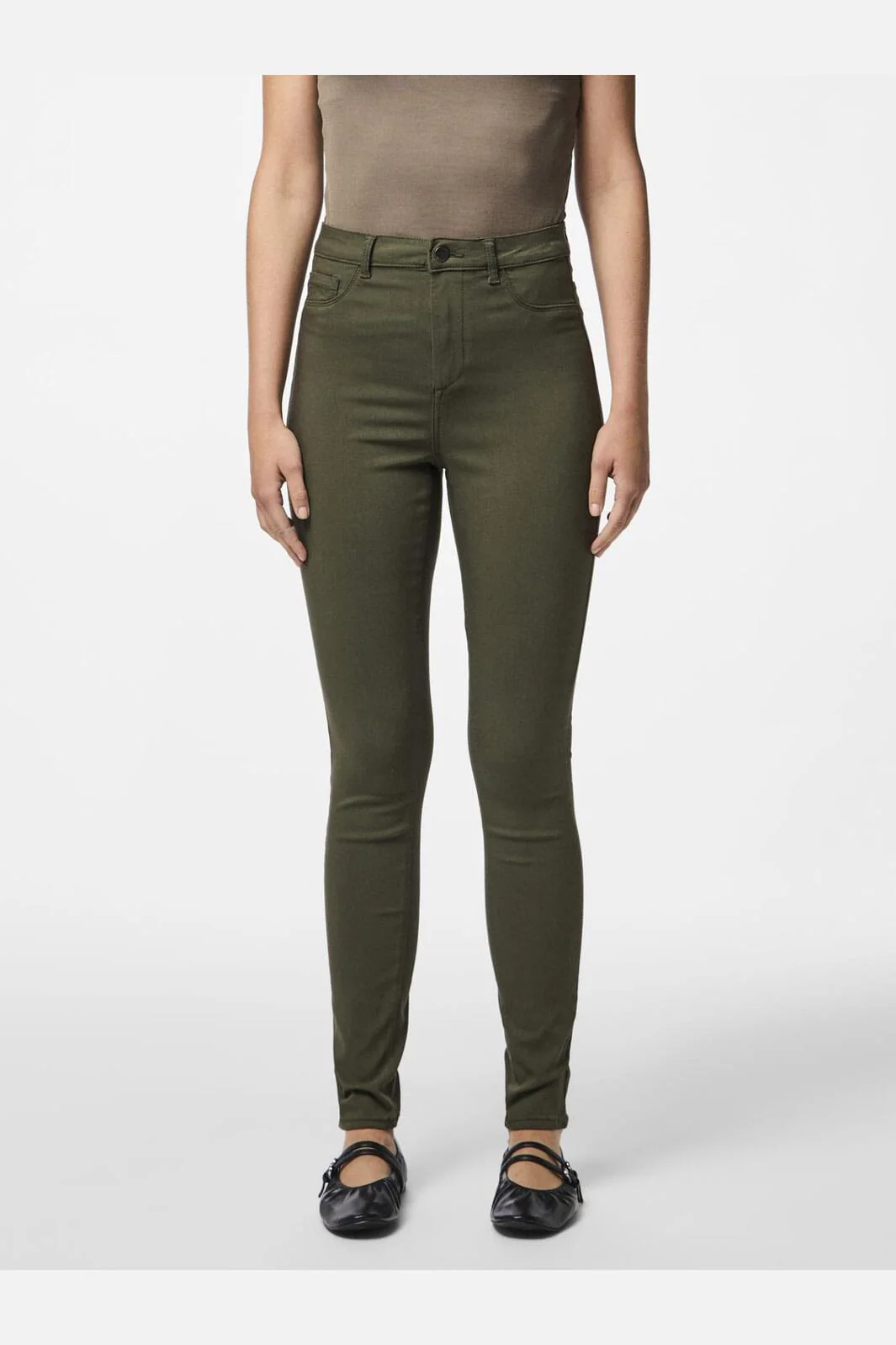 Pieces - Pchighskin Wear Jeggings - 4530982 Forest Night - Image 2