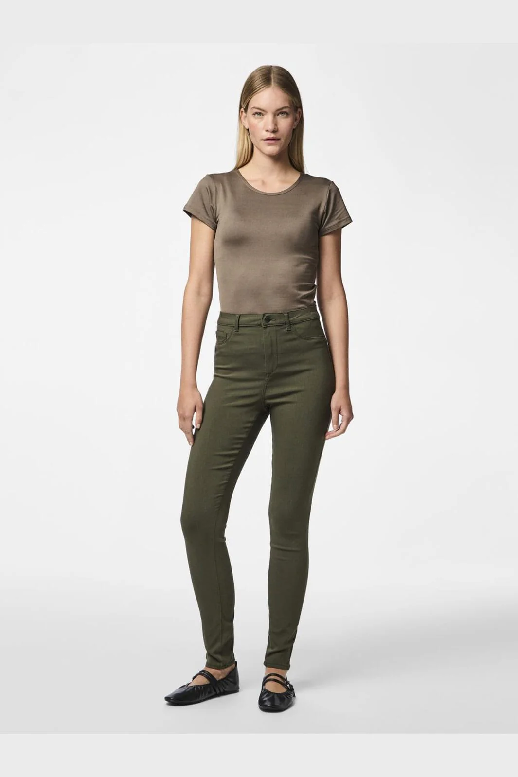 Pieces - Pchighskin Wear Jeggings - 4530982 Forest Night - Image 3