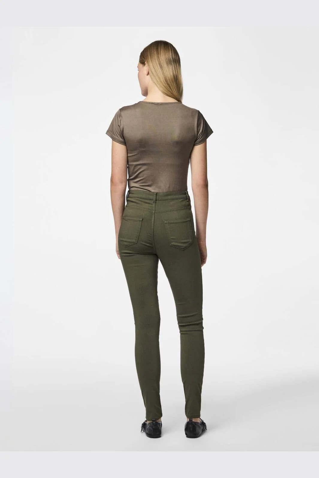 Pieces - Pchighskin Wear Jeggings - 4530982 Forest Night - Image 4