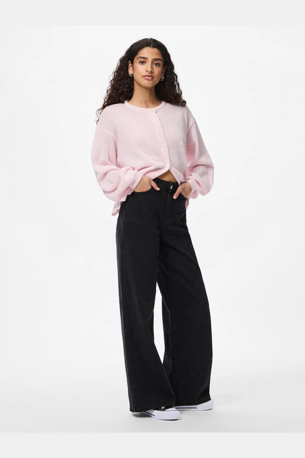 Pieces - Pcida Ls O-Neck Knit Cardigan - 4805039 Pink-A-Boo - Image 3