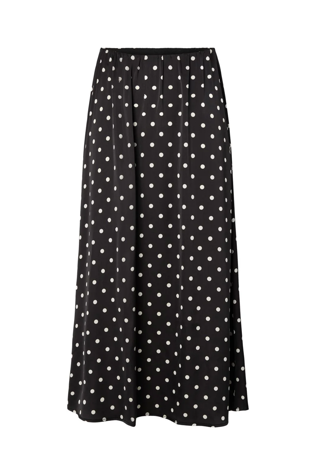 Pieces - Pcjytta Ankle Satin Skirt - 5052177 Black White Dots