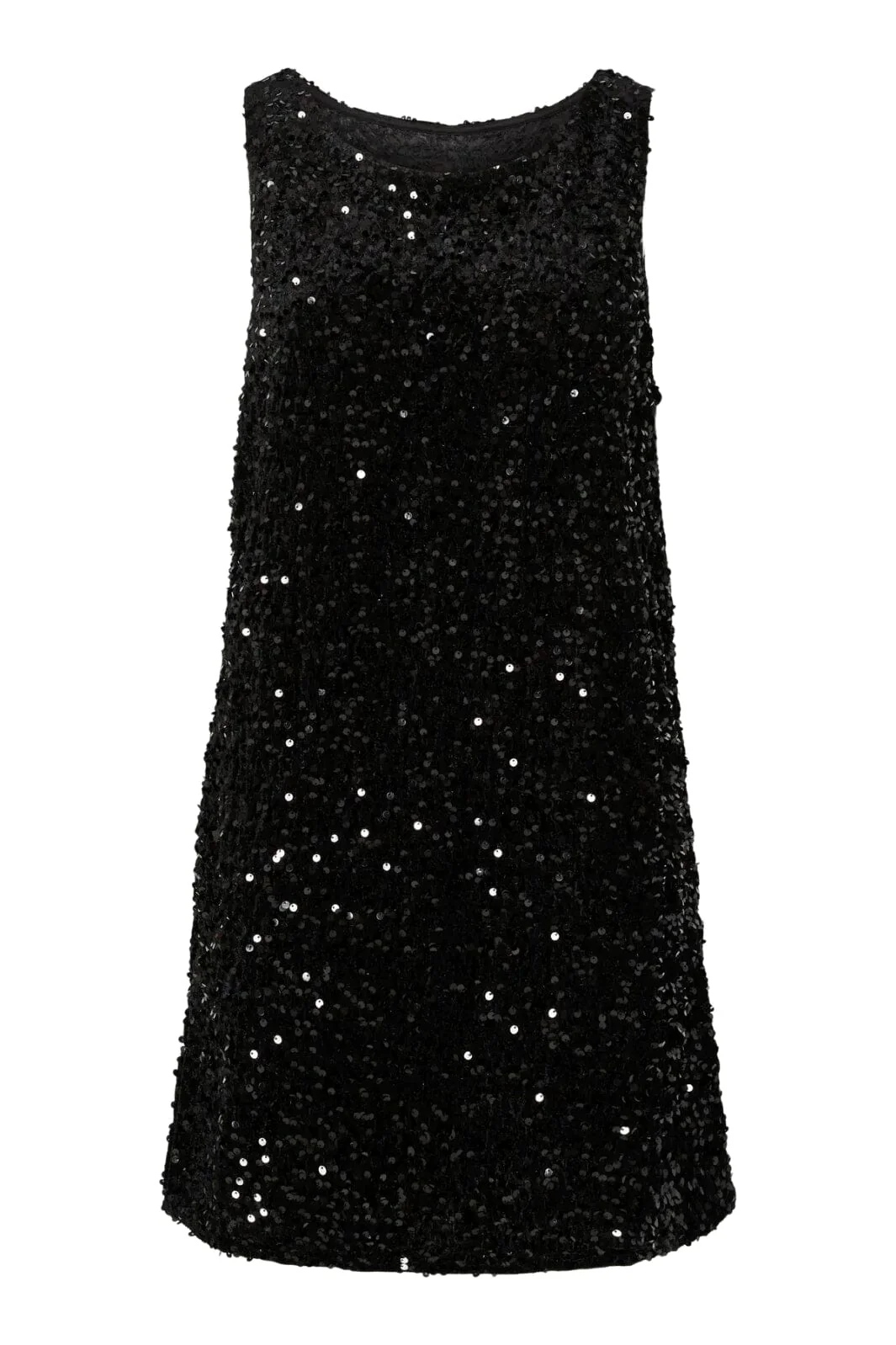 Pieces - Pckam Sl Tank Rev. Mini Dress - 4859019 Black Black Sequins
