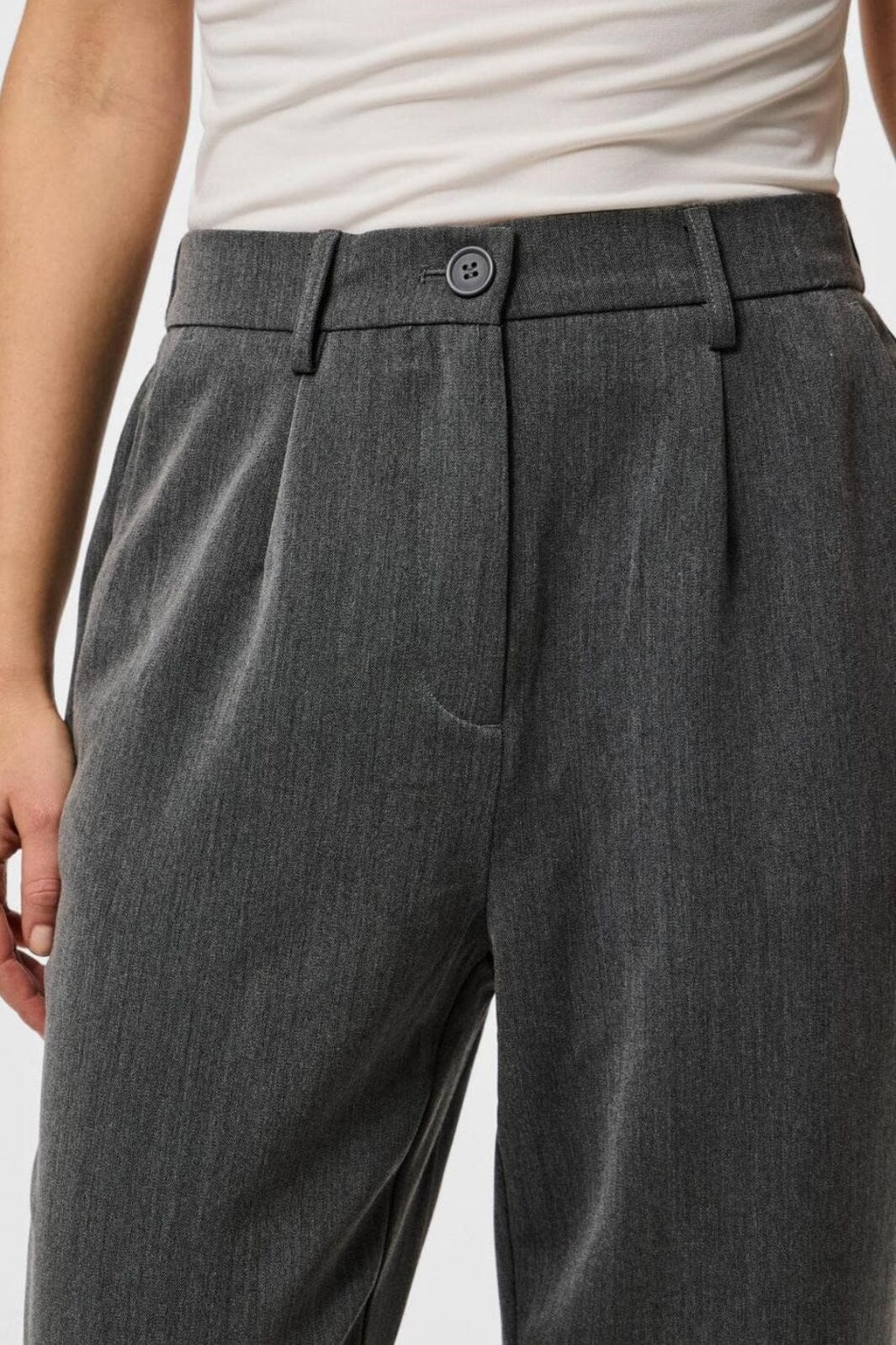 Pieces - Pckamil Ankle Pant - 4735773 Dark Grey Melange - Image 6