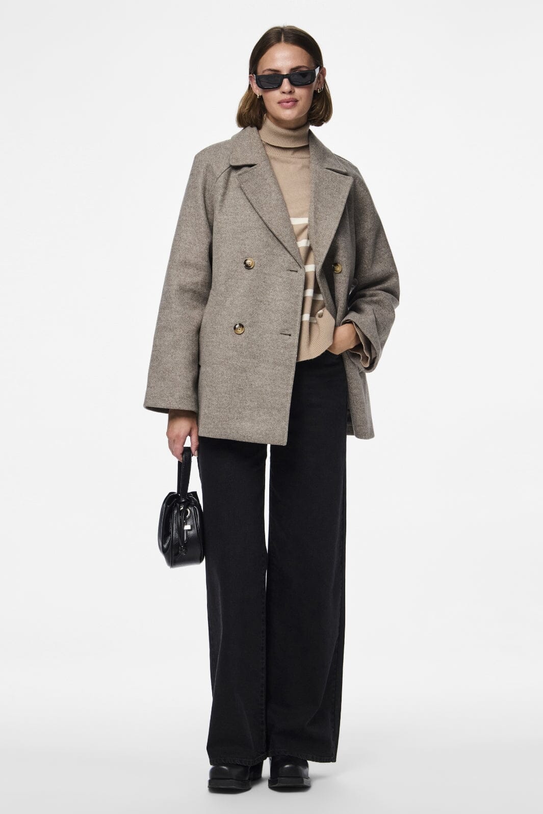 Pieces - Pcmarbel Coat - 4597818 Morel - Image 3