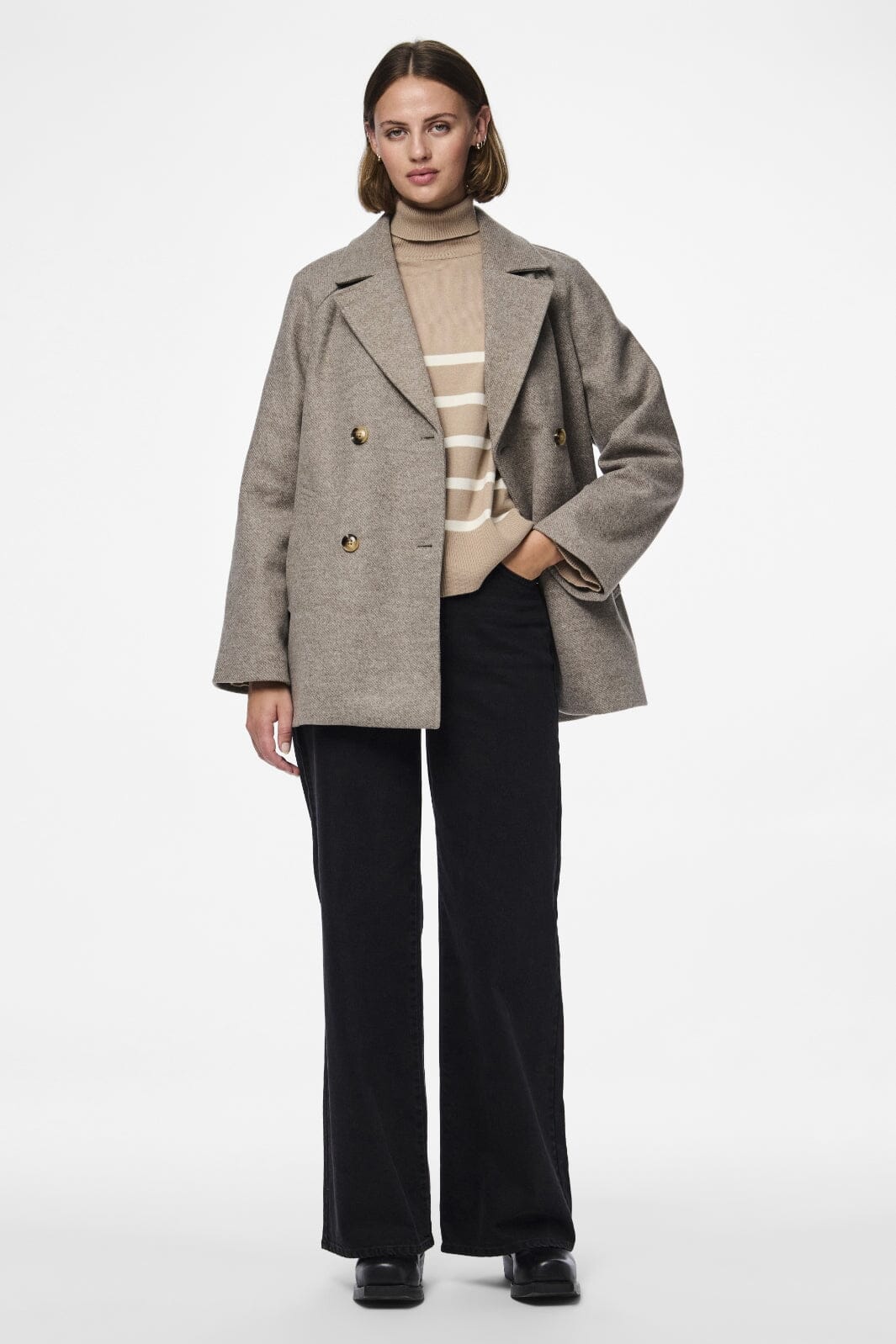 Pieces - Pcmarbel Coat - 4597818 Morel - Image 6