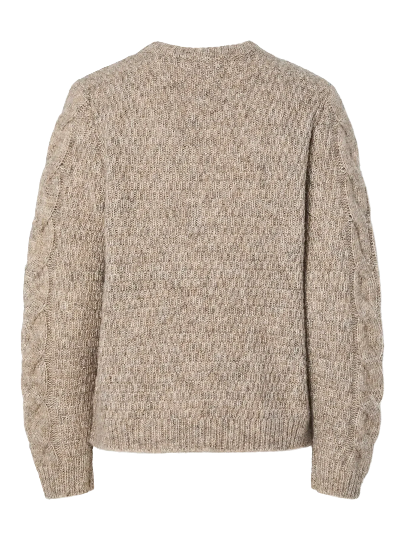 Pieces - Pcnina Ls V-Neck Knit - 4799695 Fossil - Image 2