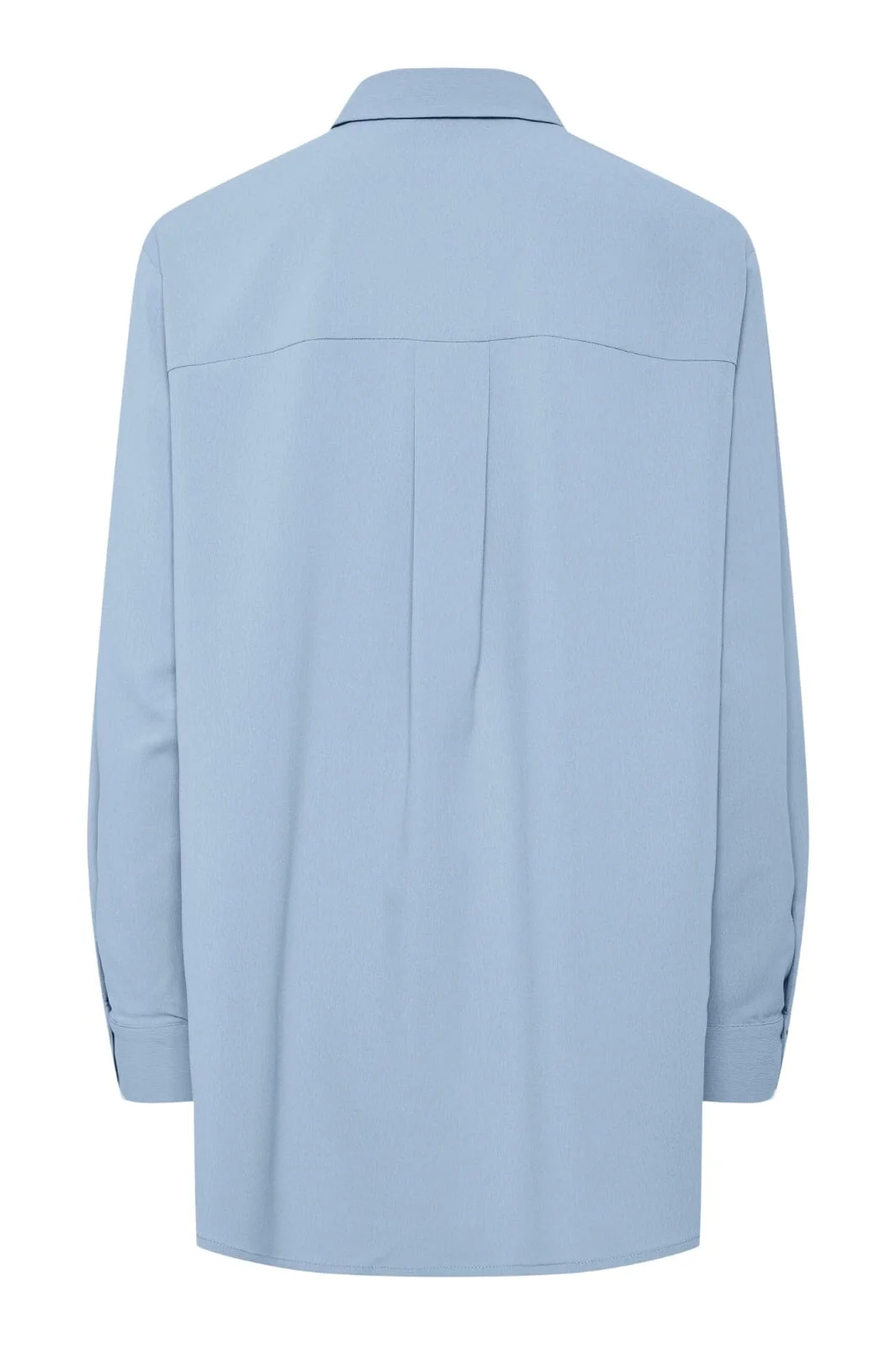 Pieces - Pcpoppy Ls Oxford Loose Shirt - 4683969 Cashmere Blue - Image 2