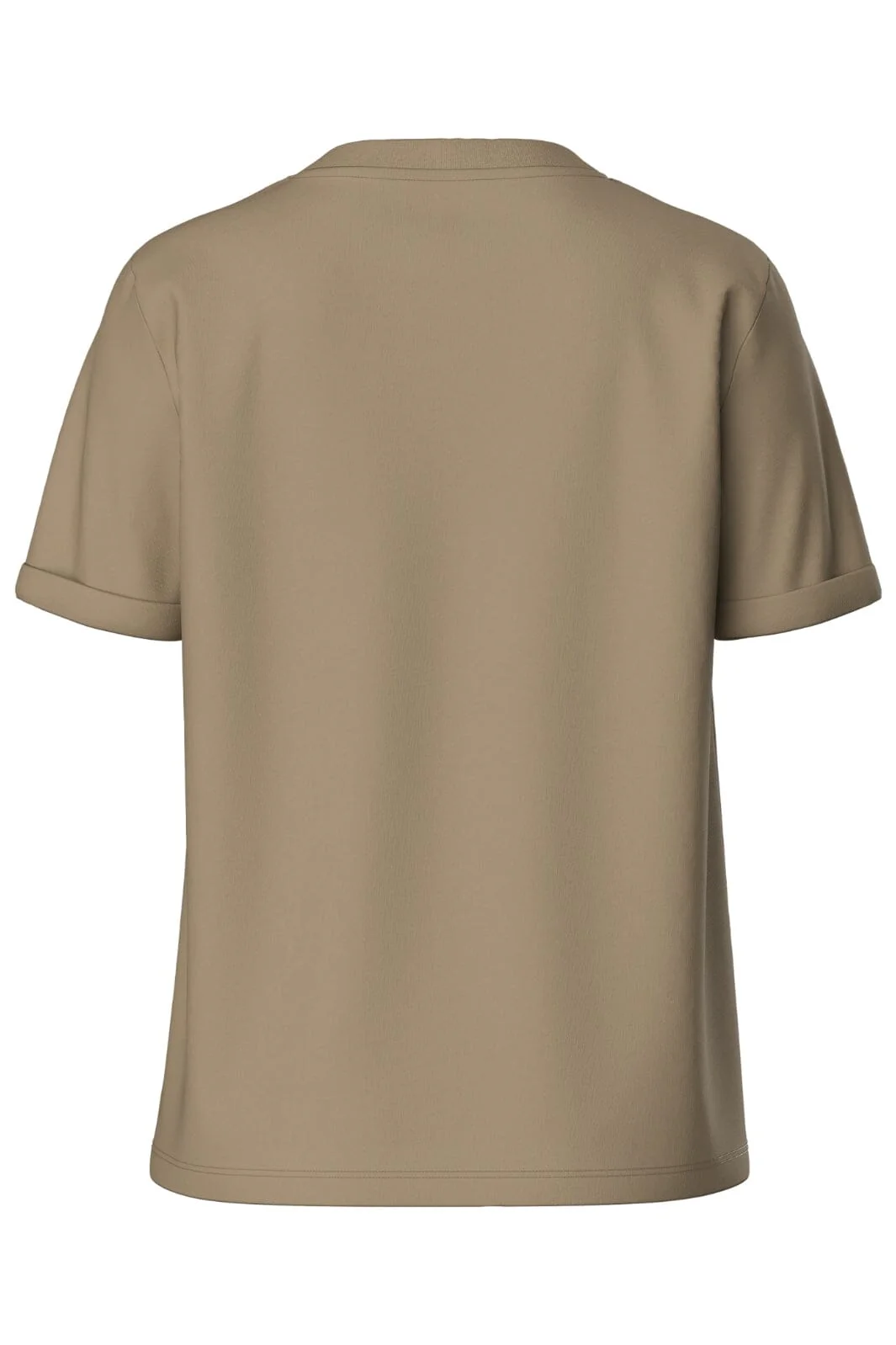 Pieces - Pcria Ss Fold Up Solid Tee - 3782170 Silver Mink - Image 6