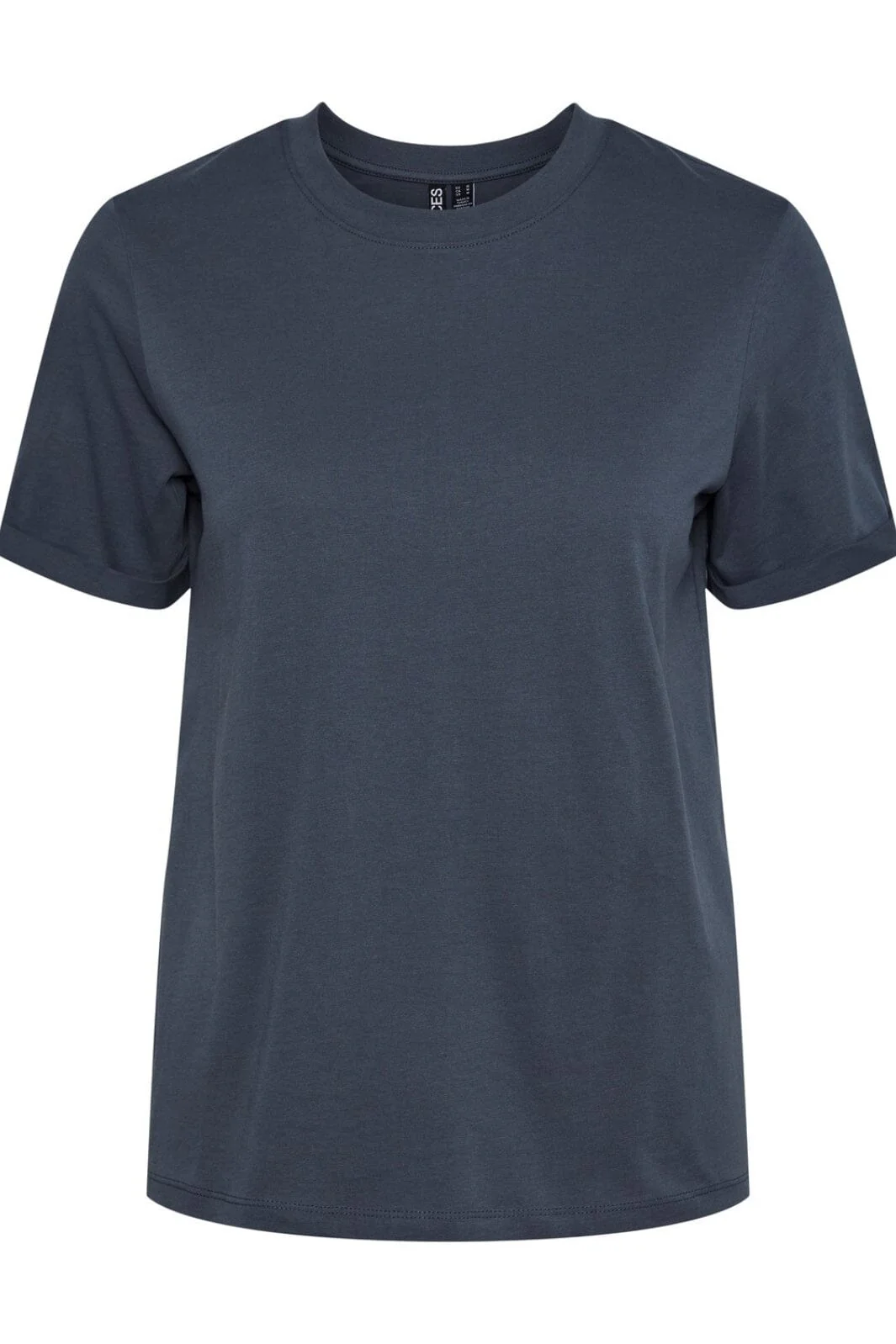 Pieces - Pcria Ss Fold Up Solid Tee - Ombre Blue