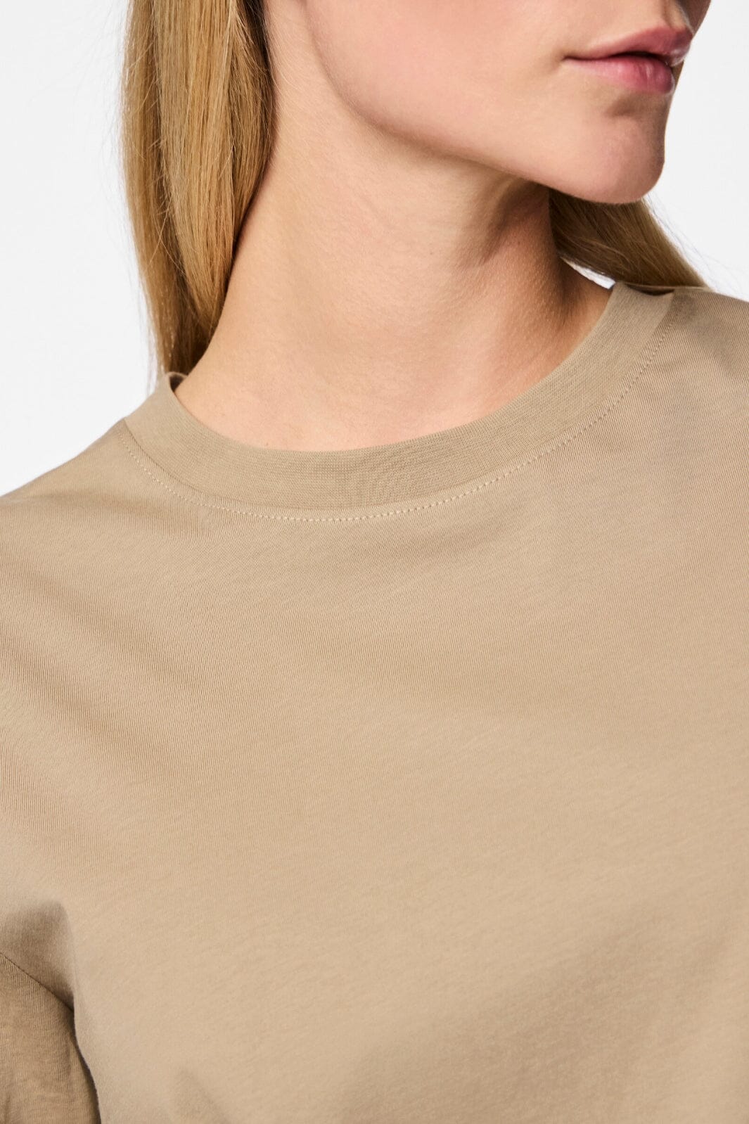 Pieces - Pcria Ss Solid Tee - 4280158 Silver Mink - Image 5